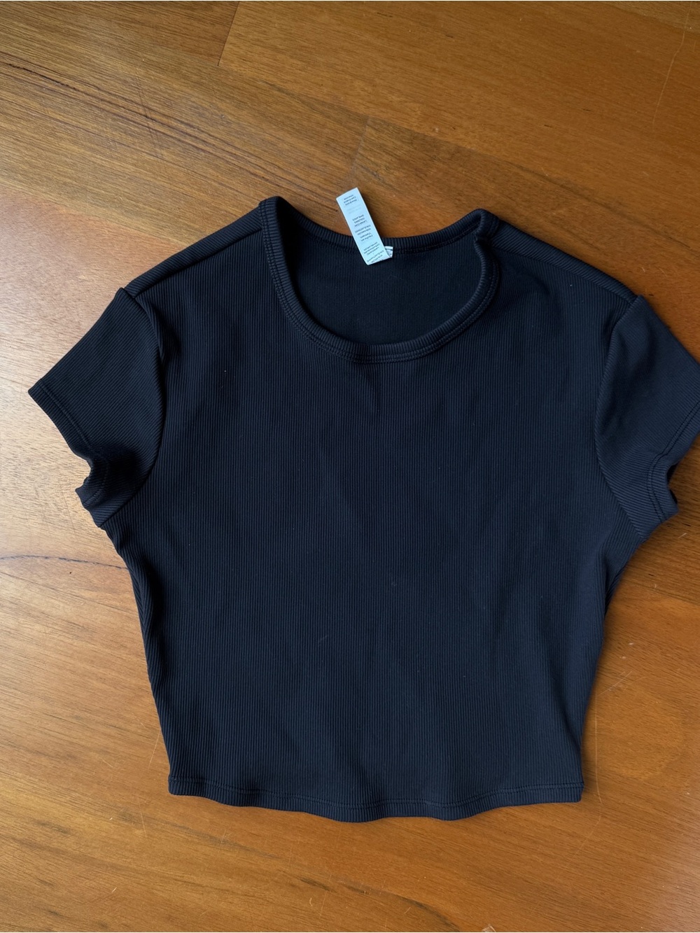 Alo Ribbed Short Sleeve - Black
